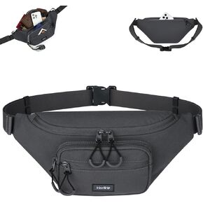 Fanny Packs for Women Men, Small Travel Fanny Pack Lightweight Crossbody Waist Bag Large Capacity, Water Resistant Belt Bags with Adjustable Strap for Hiking, Cycling (Cyan)