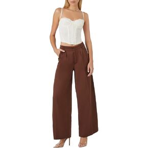 Forever 21 Women's Mid-Rise Ultra Wide-Leg Pants