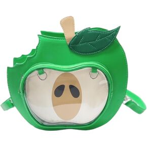 Cute A Bitten Apple Ita Bag Backpack Kawaii Pin Display Shoulder Purse Crossbody Bag