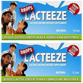 2 pack Lactase Enzyme Lacteeze Drops 15.5 ml Liquid