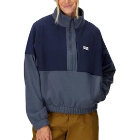 MARMOT Women's Retro Rocklin 1/2 Fleece Jacket, Thunderhead/Arctic Navy, X-Large