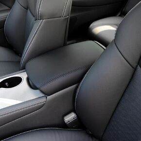 غلاف مسند الذراعين لـ Infiniti Q50 2014 2015 2015 2018 2018 2019 2020 2021 2022 2023 2024 (Black) ، غطاء واقعي للذراعين متينين جيدًا لإكسسوارات Infiniti Q50.