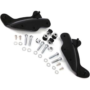 09-13 Gloss Black Black Detachable Sissy Bar Backrest 4 Point Docking Mount Hardware Kit Harley Touring 2009-2013 Street Glide Road King Quick Freevage Rack Carrier # 54246-09A Tour Pak