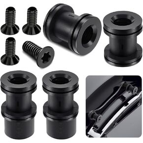 PBYMT Four Point Docking Hardware Kits Quick Release Sissy Bar Luggage Rack Motorcycle Fit for Harley Touring Street Glide Electra Glide Road Glide Road King 2009-2024, Black