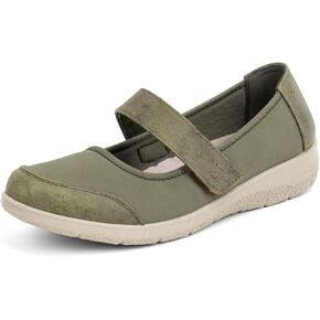 Women Orthopedic Mary Jane Flats Comfortable Bunions Walking Shoes Round Toe Lightweight Orthotic Shoes with Arch Support