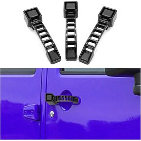 HECASA Exterior Door Handle Tailgate Handle Compatible with 2007-2018 Jeep Wrangler JK/JKU Aluminum Powder Coated Heavy Duty Post-Modern Mechanical Style 5Pcs