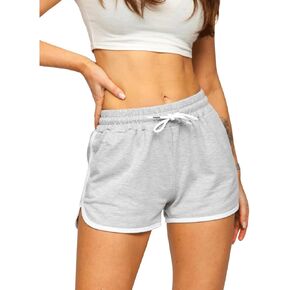 Women Athletic Yoga Fitness Terry Cotton Shorts Gym Running Bodybuilding Medium Thickness Shorts