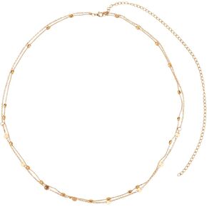 Waist Chain for Women, Copper Sheet Belly Body Chain Adjustable Boho Beach Sexy Bikini Waist Beaded Jewelry for Women Beach Trendy Body Jewelry