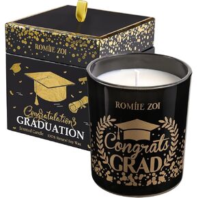 Happy Birthday Candle - Vanilla - Floral Design 6oz Soy Wax Candle for Birthday Gift for Her