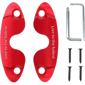 Upgraded Aluminum Alloy Sun Visor Clip for Jeep Wrangler JL JLU 2018-2025 Sahara Sun Visor Repair Kit for Jeep Gladiator JT 2020-2025 Jeep Wrangler JK Sprot/Rubincon Accessories(Red)