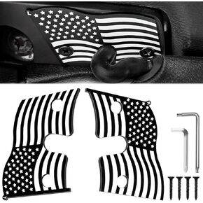 Upgraded Sun Visor Repair Kit for Jeep, Calbeau Aluminum Alloy Sun Visor Clips Compatible with Jeep Wrangler JK 2018, Wrangler 2018-2023 and Gladiator 2020-2023