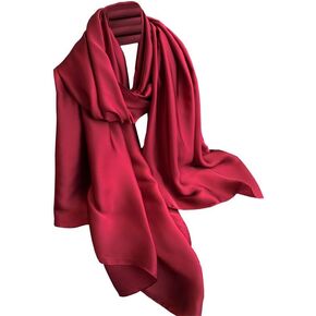 Long Silk Feeling Satin Scarf Smooth Lightweight Sunscreen Satin Shawls Wrap Headscarf for Women