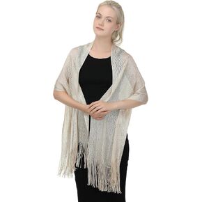 شال معدني للنساء لفساتين السهرة ، وشاح التفاف خفيف الوزن لحفلات الزفاف والمناسبات الخاصة in Kuwait