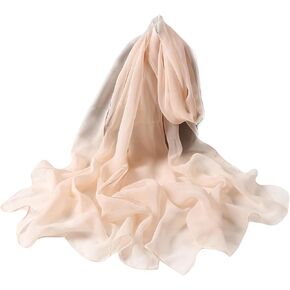 Chiffon Scarves for Women Lightweight, Spring Floral Pattern Thin Head Scarf Fashion Neck Shawl Wraps