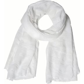 Nydotd Women Summer Cotton Linen Scarf Crinkle Long Beach Shawl Wrap hijab with Fringe