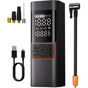 Tire Inflator Portable Air Compressor - 20000mAh 180PSI & 4X Faster Air Pump for Car Tires with Pressure Detection, Cordless Air Pump for Cars, Bikes, Balls, Motorcycles, Bright LED Screen