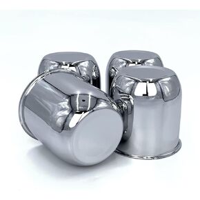 4 عبوات Chrome 2.95 قبعات مركزية للدفع لعجلات السيارات والشاحنات والمقطورة-غطاء محور متين