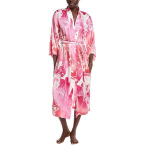 N Natori Womens Floral Nouveau Robe Length 49 "
