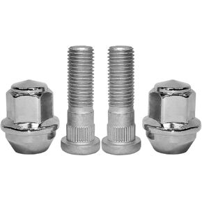 iDeretool M12x1.5 Hub Bolt Chrome Wheel Lug Stud Nut Set Compatible with 2006-2021 Ford Focus Fusion Fiesta Escape EcoSport MKC MKZ, Replaces 611-303 CV6Z1012C ACPZ1012H (4PCS)