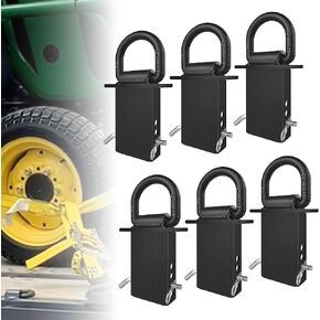 HLMOptimo 4Pcs 12000lbs Heavy Duty Removable D Ring Stake Pocket tie Down for Utility Trailers and Flatbeds Equipped with Stake Pockets Stake Pocket D-Rings (Pack of 4)