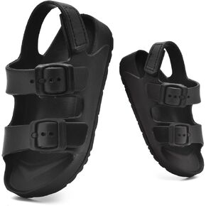 Toddler Unisex Adjustable Buckle Sandals – Comfortable Open Toe Beach & Pool Shoes for Boys & Girls with Back Strap