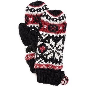 Muk Luks Women's Icelands المزخرفة ، الأسود ، OS