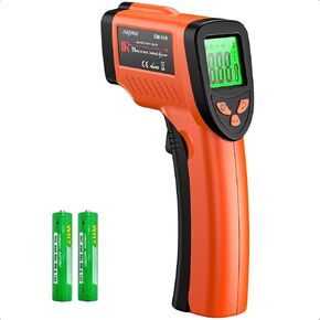 12:1 Infrared Thermometer Temperature Gun, -58°F-1022°F (-50°C-550°C) Digital Laser Thermometer, Non-Contact Temp Gun for Cooking, Home DIY,Pizza Oven, BBQ, and Grill