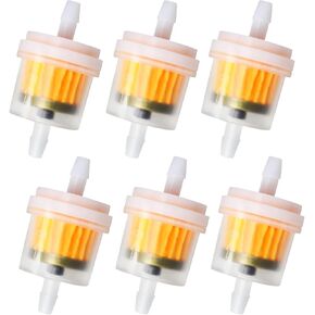 6PCS 3/16" 5mm-6mm Gas Inline Fuel Filters with Magnet, Motorcycle Oil Filter Small Engine Fuel Filter, Universal Fuel Filters for ATV Scooter Snowmobile Moped Tractor Go-Kart