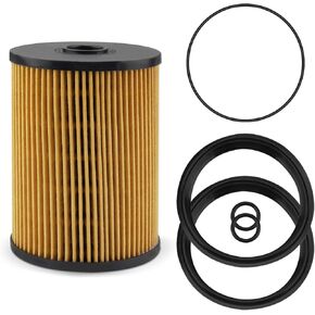 Fuel Filter Kit Fit for Mini Cooper R55 R56 R57 R58 2007 2008 2009 2010 2011 2012 2013 2014 2015, Replacement 11252754870, 09206015001, 092 06015 001 with O-Rings Seals