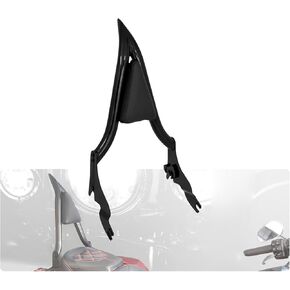 24" Sissy Bar Motorcycle Backrest Passenger Pad Compatible with Harley Touring Road King Street Glide Electra Glide Road Glide FLHR FLHX FLHT FLTR 2009-2025 Black Medium