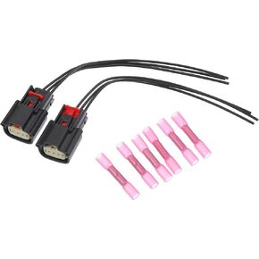 X AutoHaux 2 PCS Coil Coil Connector Pigtail Harness 9U2Z14S411EA for Ford V6 V8 Flex for Ford Edge Fusion F150 F350 F250 Super Duty Explorer for Lincoln MKS MKT MKX w/Heat Tube Tube