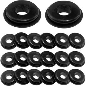 20 PCS Car Handshake Valve Gasket, 1.61" x 0.12" Thickened Rubber Polished Surface Elastic Stretch-resistant Sealing Gasket, Car Brake Air Pipe Gasket, Suitable for Most Cars, Trailers (Black)