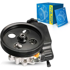 PHILTOP Power Steering Pump with Pulley, Compatible with 2008-2010 Grand Cherokee/Commander 3.7/4.7L, Replace # 20-2205, 52089339AD, 202205