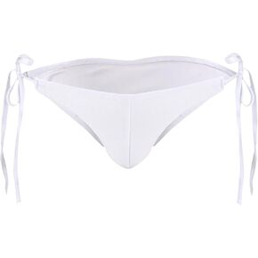 Men's Silky String Tie Side Bikini Briefs Thong G-String Clubwear Swimsuit Bulge Pouch T-Back Panty Underwear Swimwear