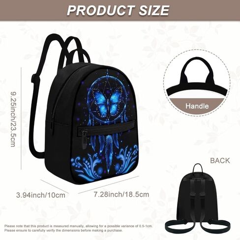 Butterfly Dreamcatcher Small Backpack for Women Waterproof Stylish Daypack Purse Lightweight Travel Backpack Carry on Bag Shoulder Bag for Ladies in Saudi Arabia