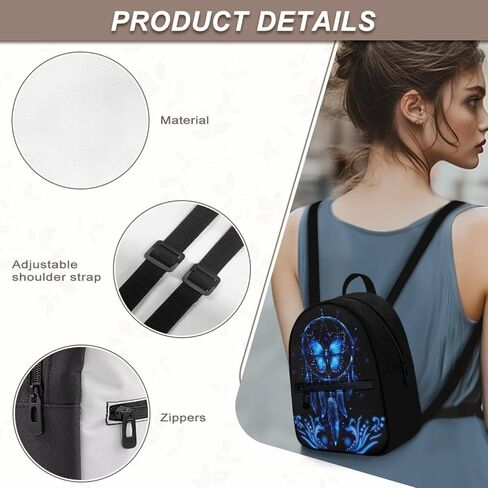 Butterfly Dreamcatcher Small Backpack for Women Waterproof Stylish Daypack Purse Lightweight Travel Backpack Carry on Bag Shoulder Bag for Ladies in Saudi Arabia