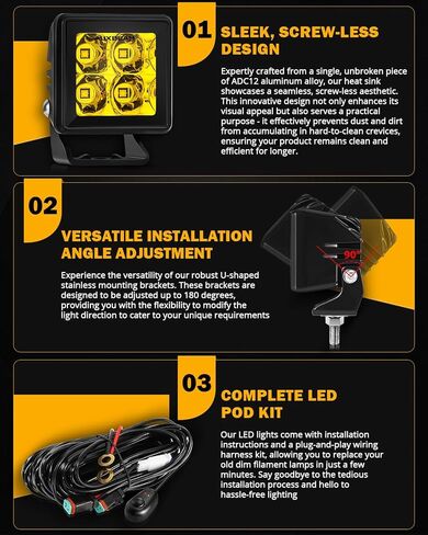 Auxbeam 2 بوصة LED LED LID LIGH in Kuwait
