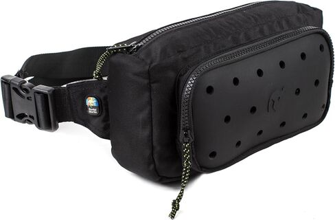 Fanny Pack for Women, Men, Teens – Insulated Waist Bag with Charms Customization Panel – Adjustable Hip Pack for Travel, Hiking, Gym – Fashion Fanny Pack Crossbody (Black) in Saudi Arabia