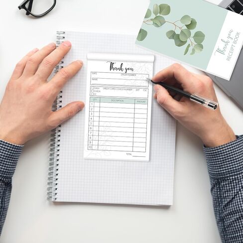 3Pcs Thank you receipt book Colored carbon free order book Receipt invoice pad Purchase receipt book for small business which can use in Store Warehouse Office Restaurant （50 sets) in Saudi Arabia