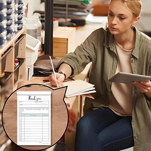3Pcs Thank you receipt book Colored carbon free order book Receipt invoice pad Purchase receipt book for small business which can use in Store Warehouse Office Restaurant （50 sets) in Saudi Arabia