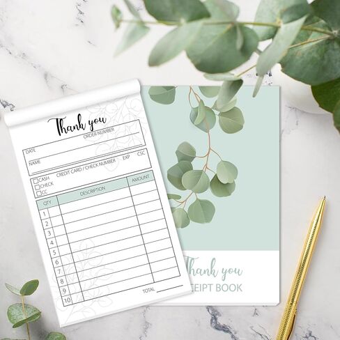 3Pcs Thank you receipt book Colored carbon free order book Receipt invoice pad Purchase receipt book for small business which can use in Store Warehouse Office Restaurant （50 sets) in Saudi Arabia