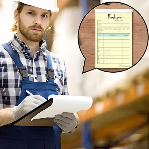 3Pcs Thank you receipt book Colored carbon free order book Receipt invoice pad Purchase receipt book for small business which can use in Store Warehouse Office Restaurant （50 sets) in Saudi Arabia