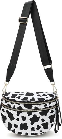 Spacious Checkered Crossbody Bum Bag，Nylon Crossbody Bag with Adjustable Strap for Women，Checkered Purse, Fanny Pack in Saudi Arabia
