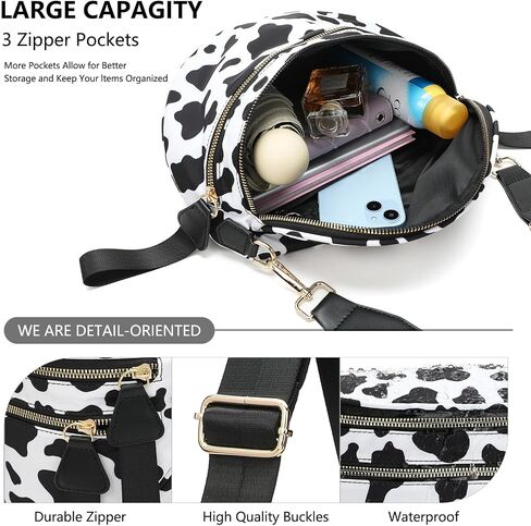 Spacious Checkered Crossbody Bum Bag，Nylon Crossbody Bag with Adjustable Strap for Women，Checkered Purse, Fanny Pack in Saudi Arabia