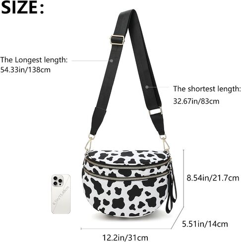 Spacious Checkered Crossbody Bum Bag，Nylon Crossbody Bag with Adjustable Strap for Women，Checkered Purse, Fanny Pack in Saudi Arabia
