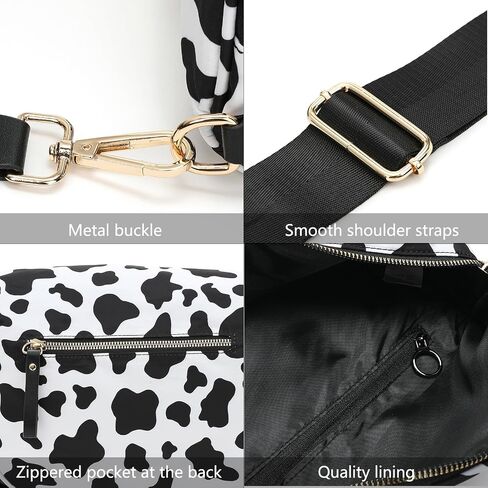 Spacious Checkered Crossbody Bum Bag，Nylon Crossbody Bag with Adjustable Strap for Women，Checkered Purse, Fanny Pack in Saudi Arabia