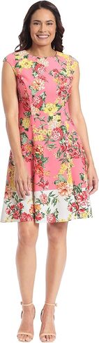 London Times Women's Cap Sleeve Fit and Flare-Elegant Summer Cocktail Graduation Garden Party Wedding Guest Dress in Kuwait