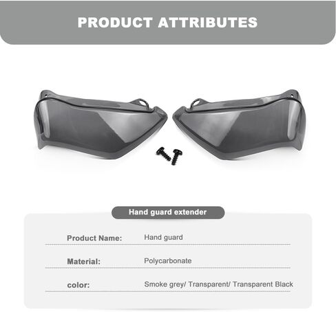 Handguard Extensions Extenders Hand Shield Guard Protector For BMW R1300GS R1300 GS R 1300 GS 2023-2024 Motocycle Accessories (Smoke Gray) in Kuwait