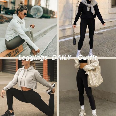 Diravo 3 Pack Black Leggings for Women,Tights Buttery Soft Tummy Control Pants Lined Legging for Yoga Workout Athletic in Kuwait