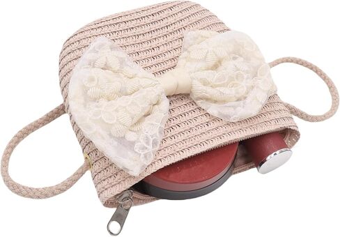 Ampossto Bow Straw Bag for Girls Little Girls Small Crossbody Purse Toddler Girls Presal Prester in Kuwait